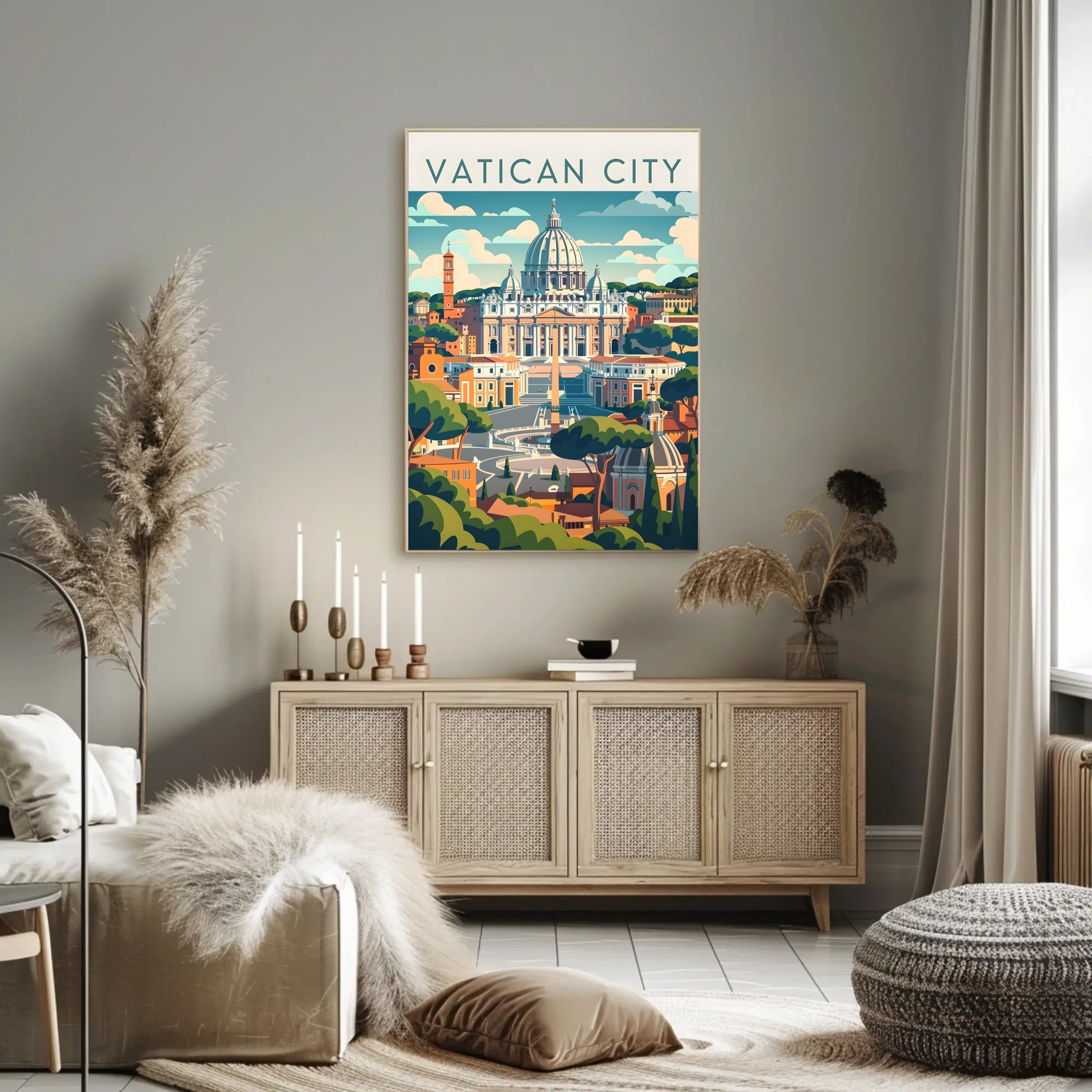 Vatican City's St. Peter's Basilica Travel Poster