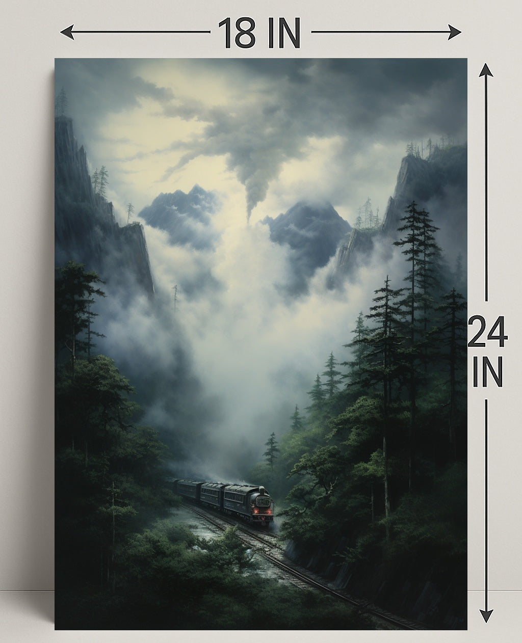 Journey Through The Misty Mountains Poster PosterGoat