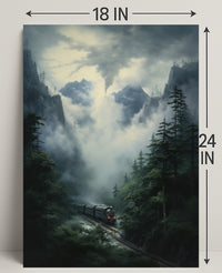 Journey Through The Misty Mountains Poster PosterGoat