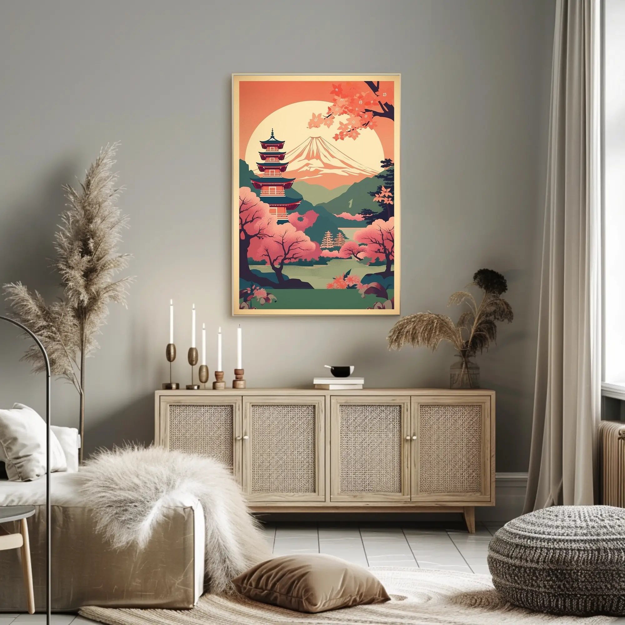 Serene Japanese Landscape Poster