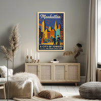 Manhattan A City of Towers Poster