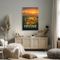 Irvine Cityscape Poster Modern Travel Wall Art Print