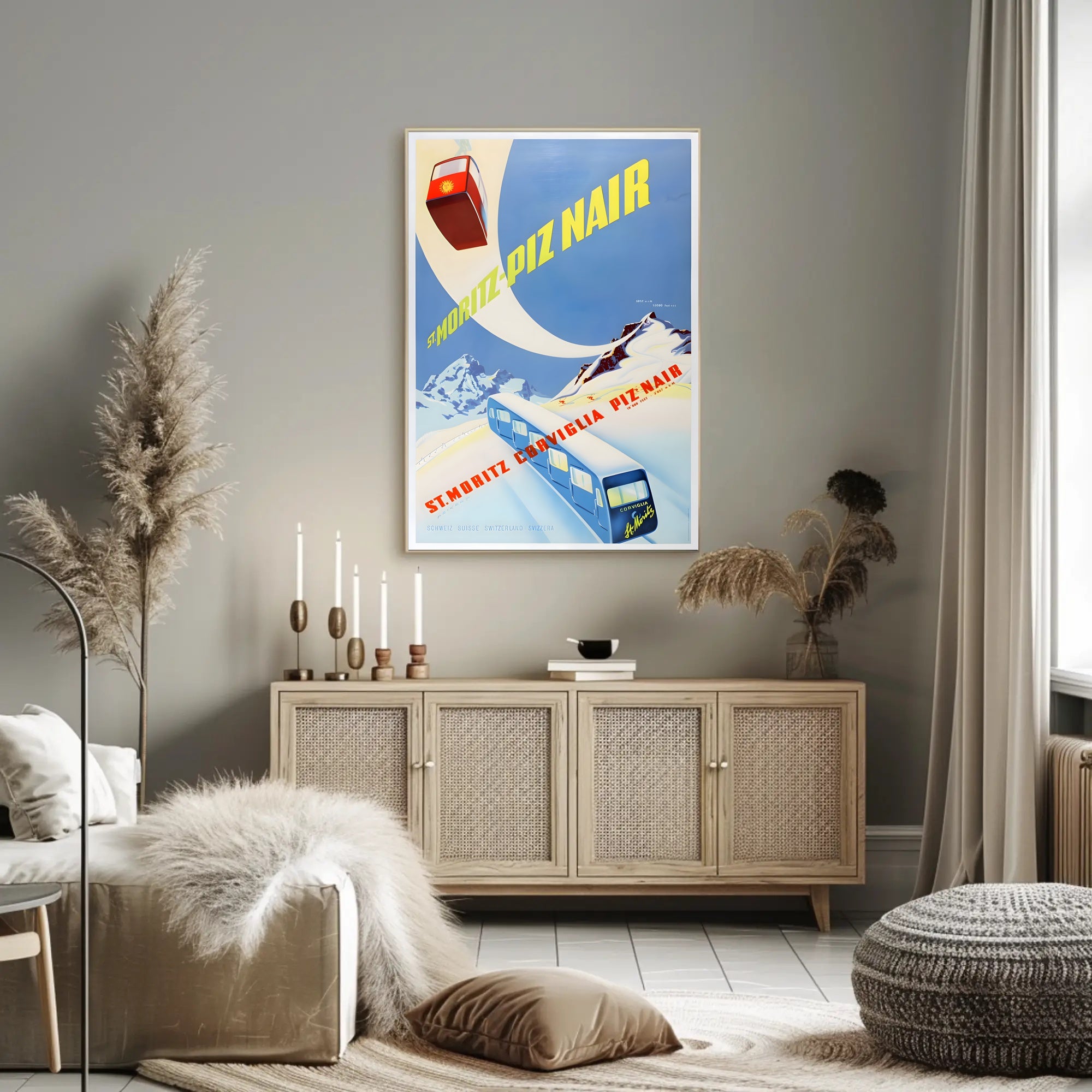St. Moritz Ski Adventure Travel Poster PosterGoat