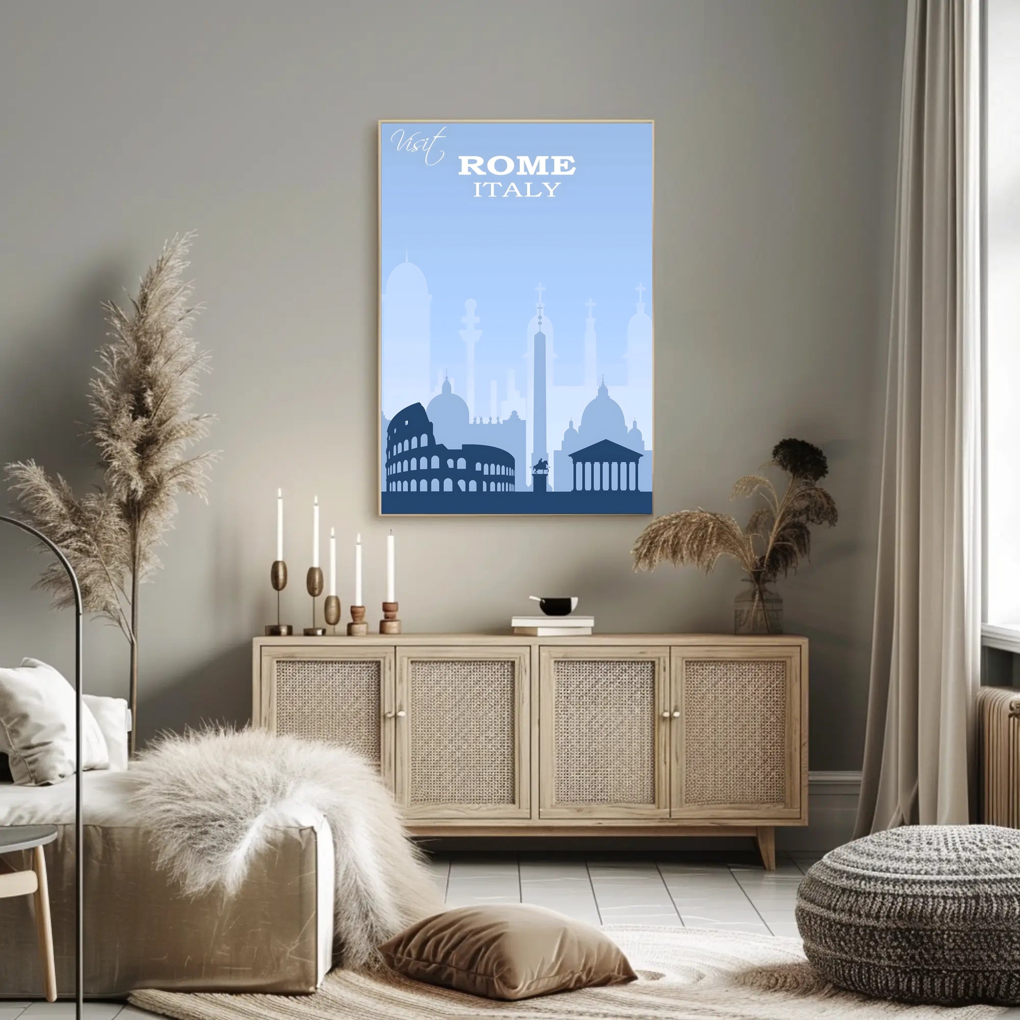 Visit Rome, Italy Travel Poster