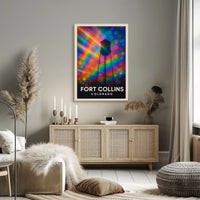 Fort Collins Water Tower Minimalist Realism Decor Poster