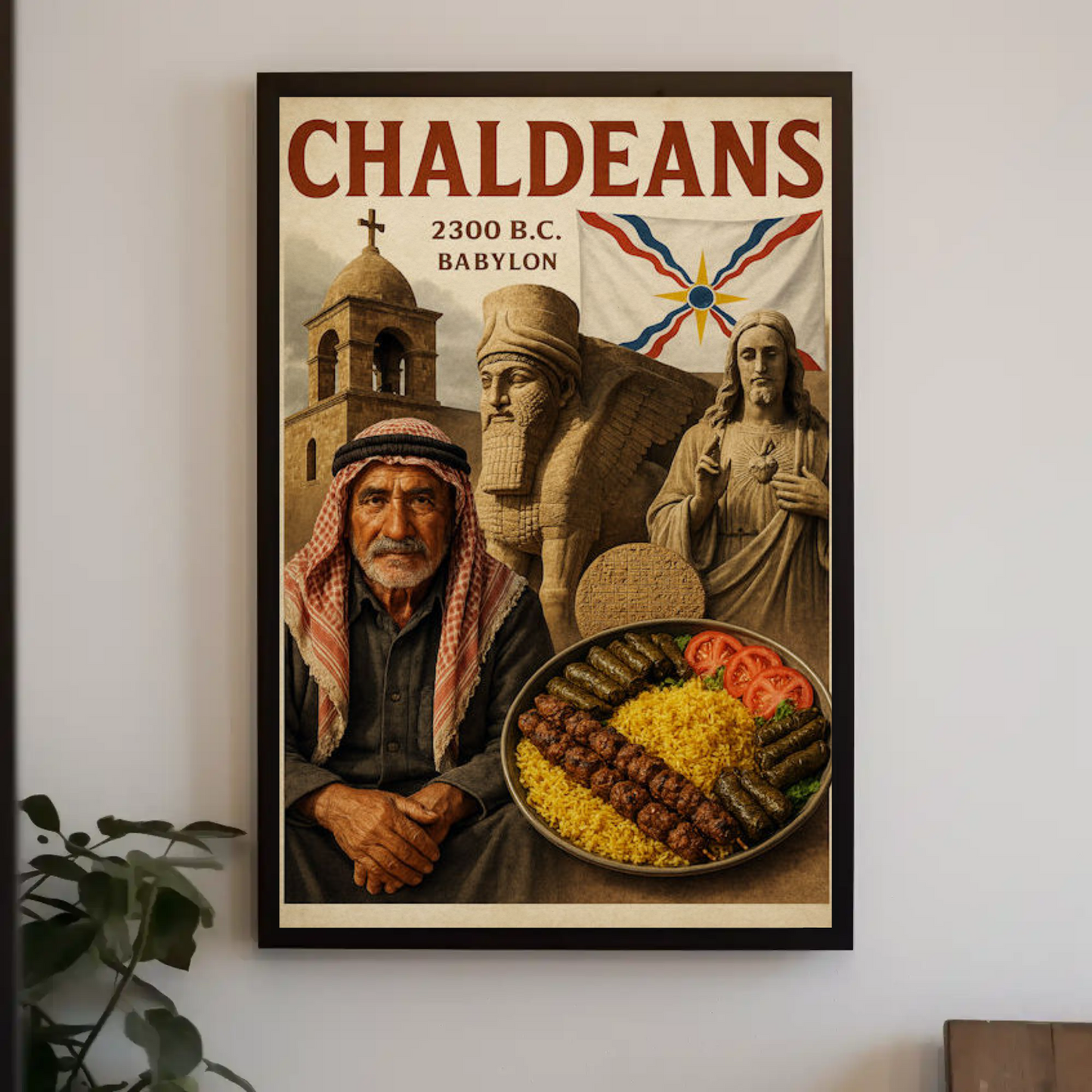 Chaldeans Babylon Culture Historic Food Travel Poster