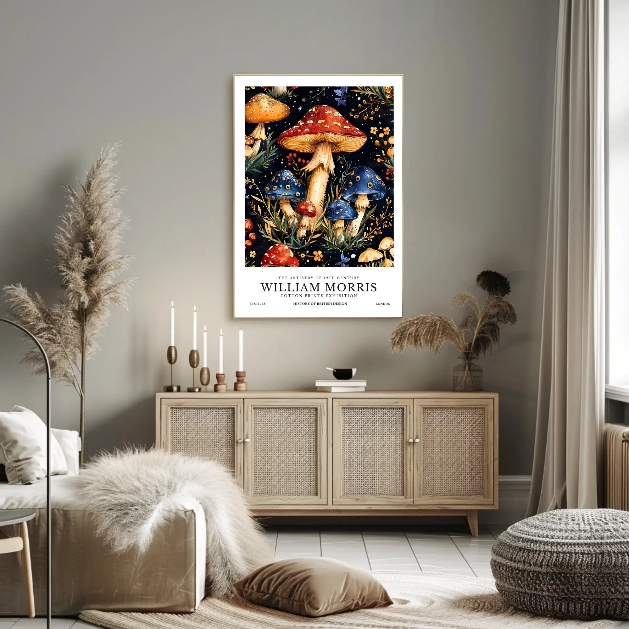 William Morris Cotton Prints Exhibition Poster