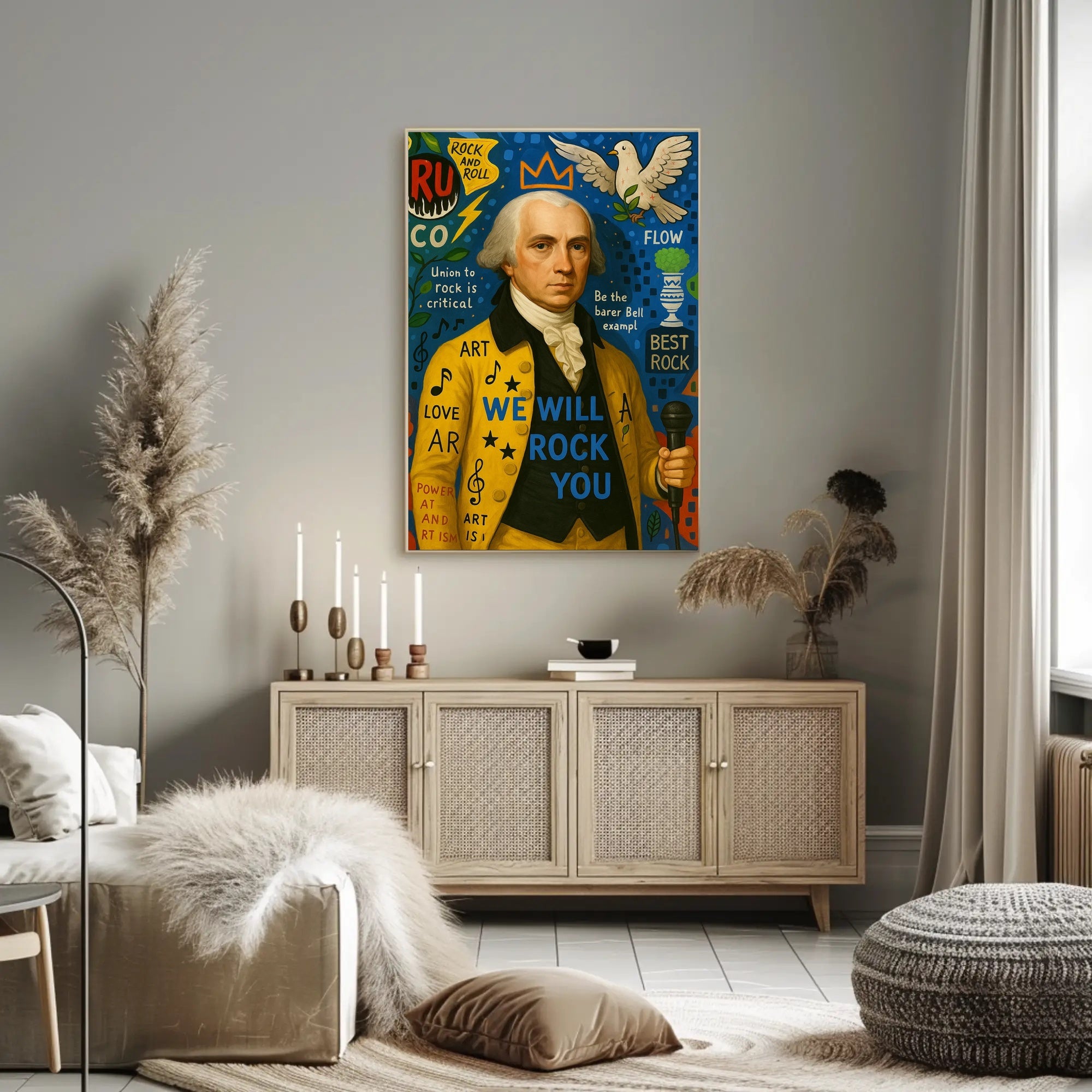 Historical Music Figure Vibrant Art Poster - Pop Culture Poster