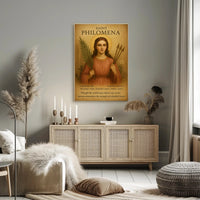 St. Philomena Vintage Artistic Religious Poster