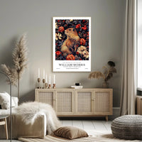 Artistic Marmot Floral Pattern: Abstract or Artistic Poster