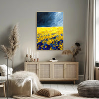 Abstract Landscape Poster Yellow And Blue