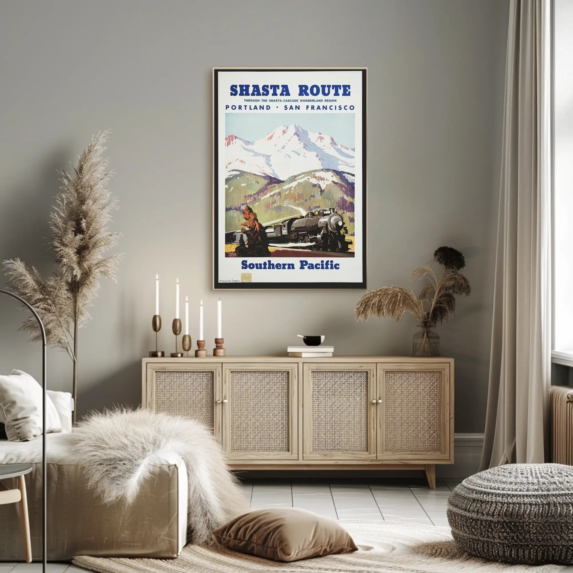Shasta Route Travel Poster PosterGoat