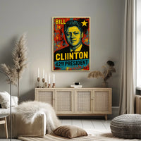Bill Clinton 42nd President of the United States Graffiti Pop Art Poster