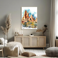 Pinnacles Watercolor Wall Art Poster