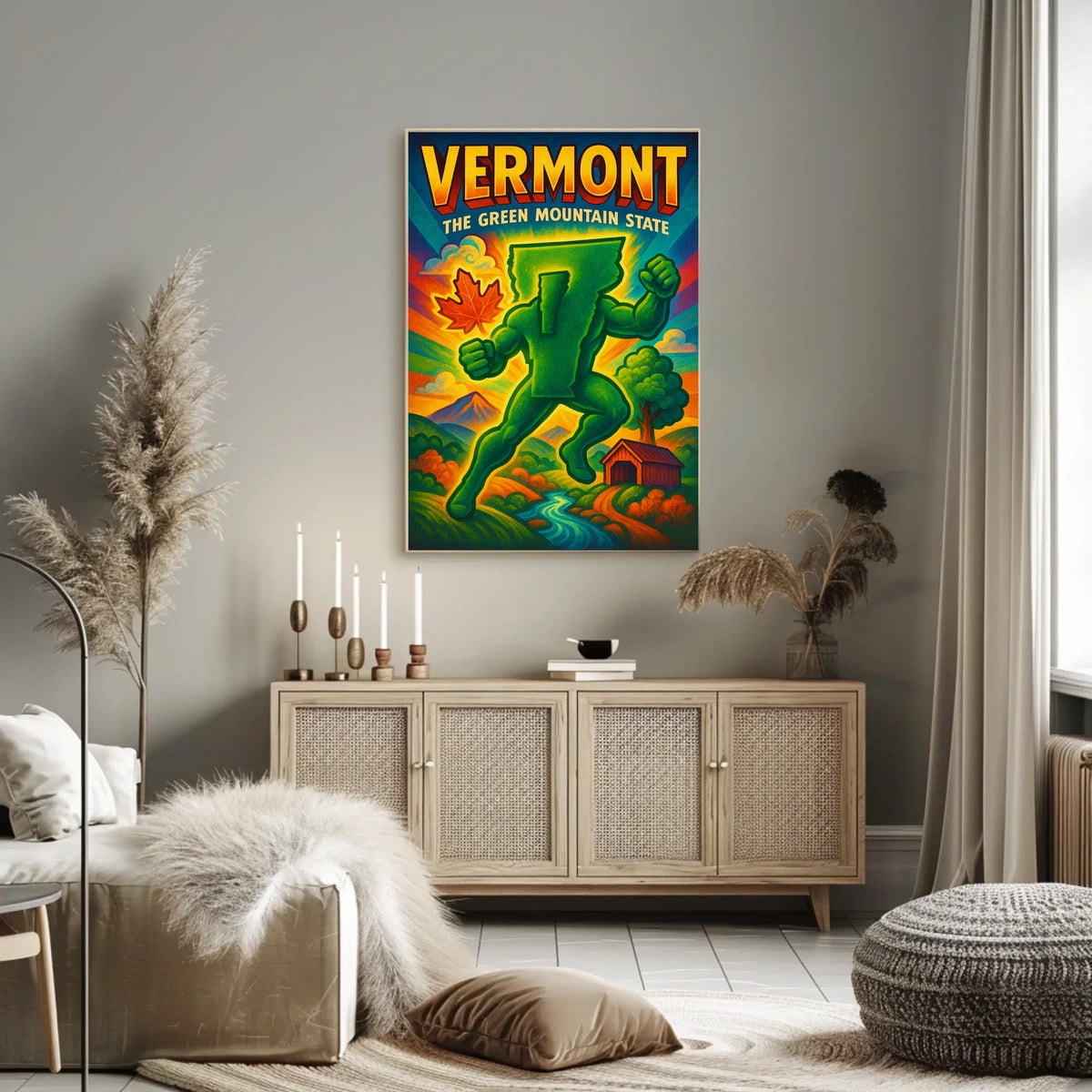 Vermont The Green Mountain State Poster