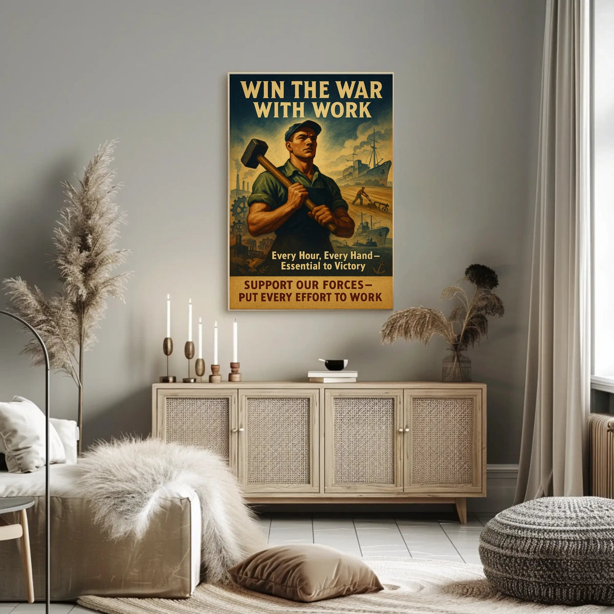 Win the War with Work Poster