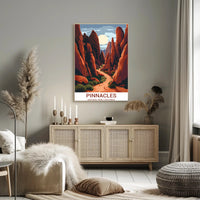 Pinnacles National Park Adventure Art: National Park Poster