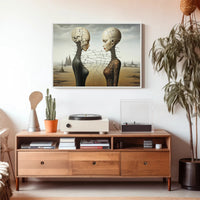 Surreal Duality Art Print: Abstract or Artistic Poster