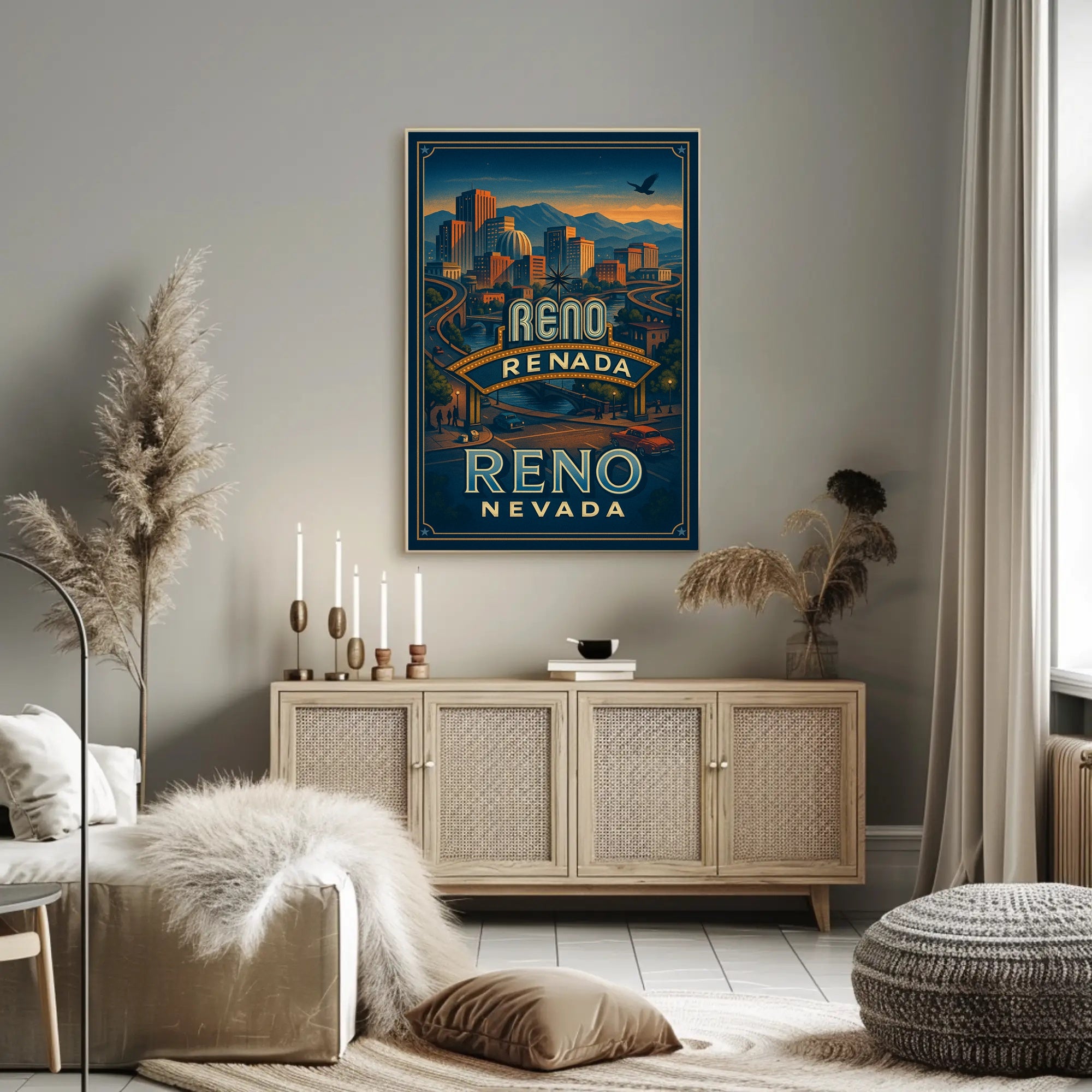 Reno Cityscape Poster