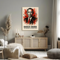 Barack Obama Watercolor Masterpiece, Historical or Presidential Poster
