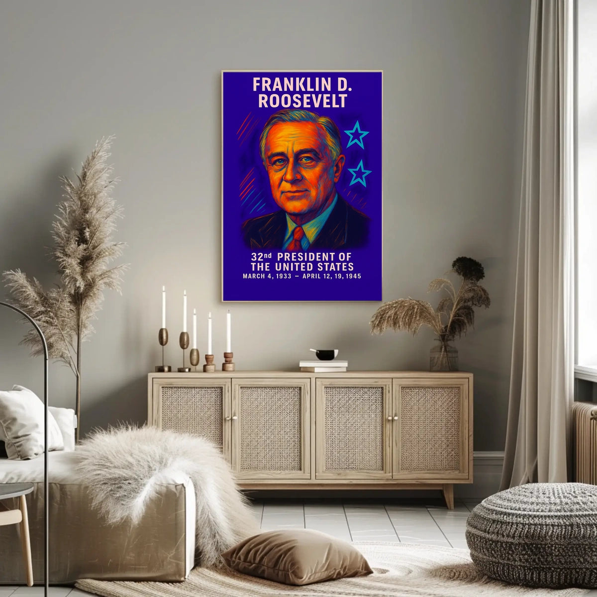 Franklin D. Roosevelt 32nd President Poster