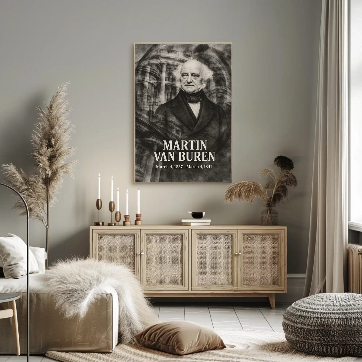 Martin Van Buren 8th President of the United States Double Exposure Poster