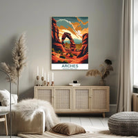 Delicate Arch Vibrant National Park Poster
