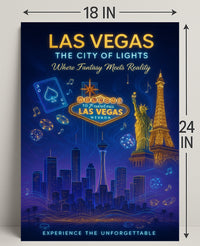 Las Vegas The City of Lights Poster PosterGoat