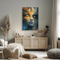 Cosmic Surrealism Abstract Artistic Poster