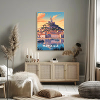 Marseille Notre-Dame de la Garde Travel Poster