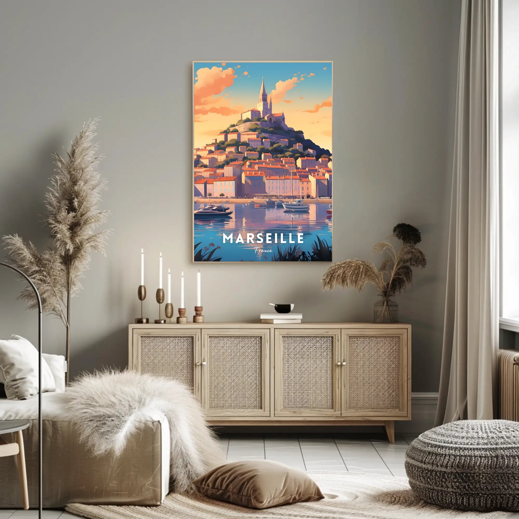 Marseille Notre-Dame de la Garde Travel Poster