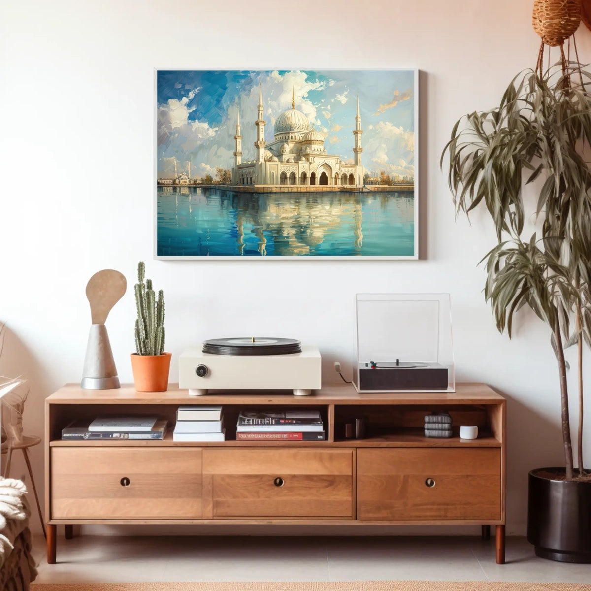 Majestic Mosque by the Water Poster