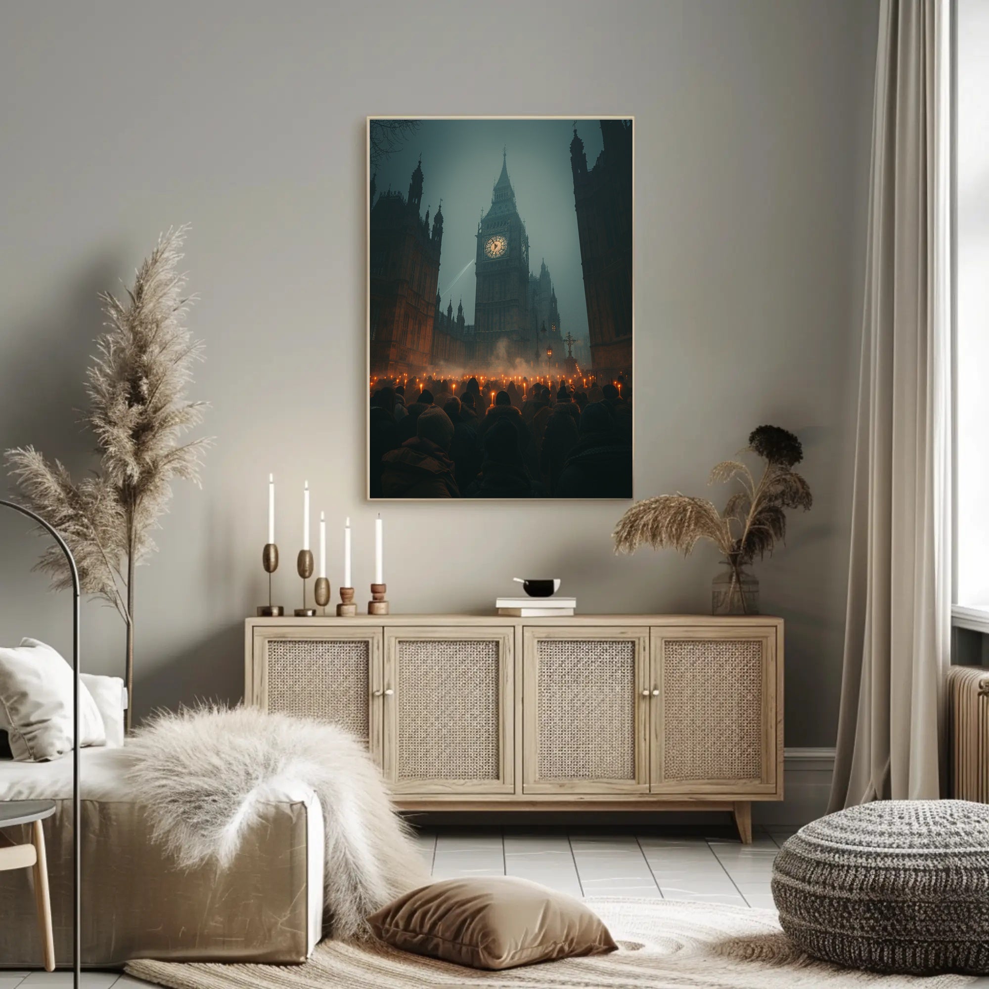 Post-Apocalyptic Cityscape Poster: Urban Ruins at Sunset PosterGoat