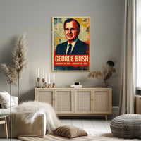George H. W. Bush 41st President of the United States Street Art Mashup Poster