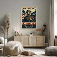 Patriotic Soldier WWII Military Recruitment Propaganda Poster PosterGoat