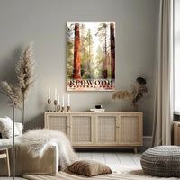 Redwood Watercolor Wall Art Poster