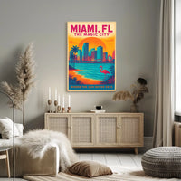 Miami, FL The Magic City Poster
