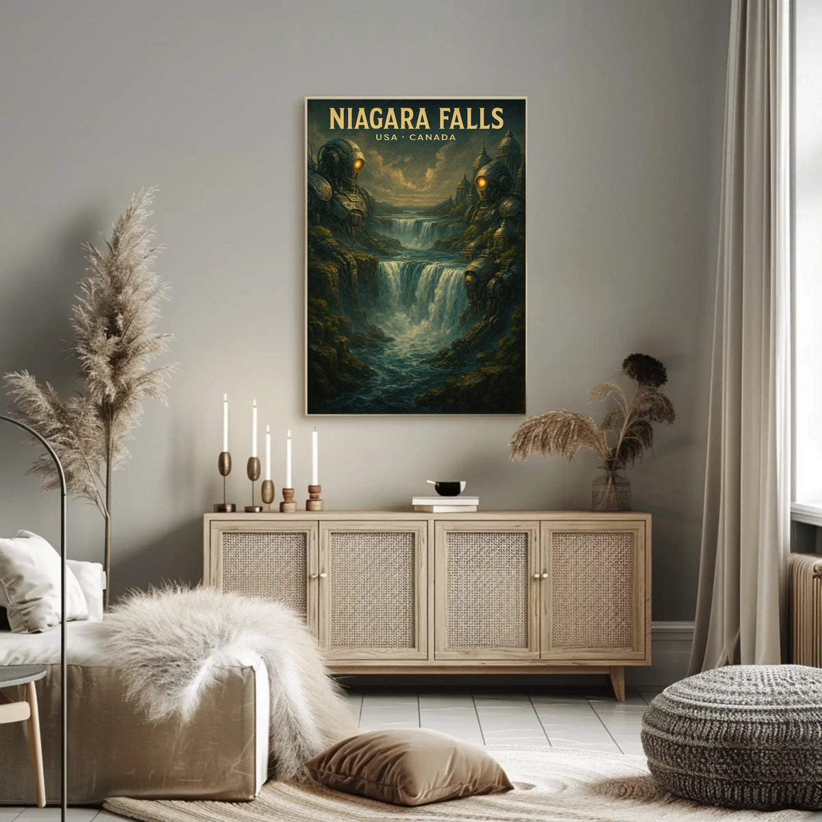 Niagara Falls Steampunk SciFi Collectors Poster