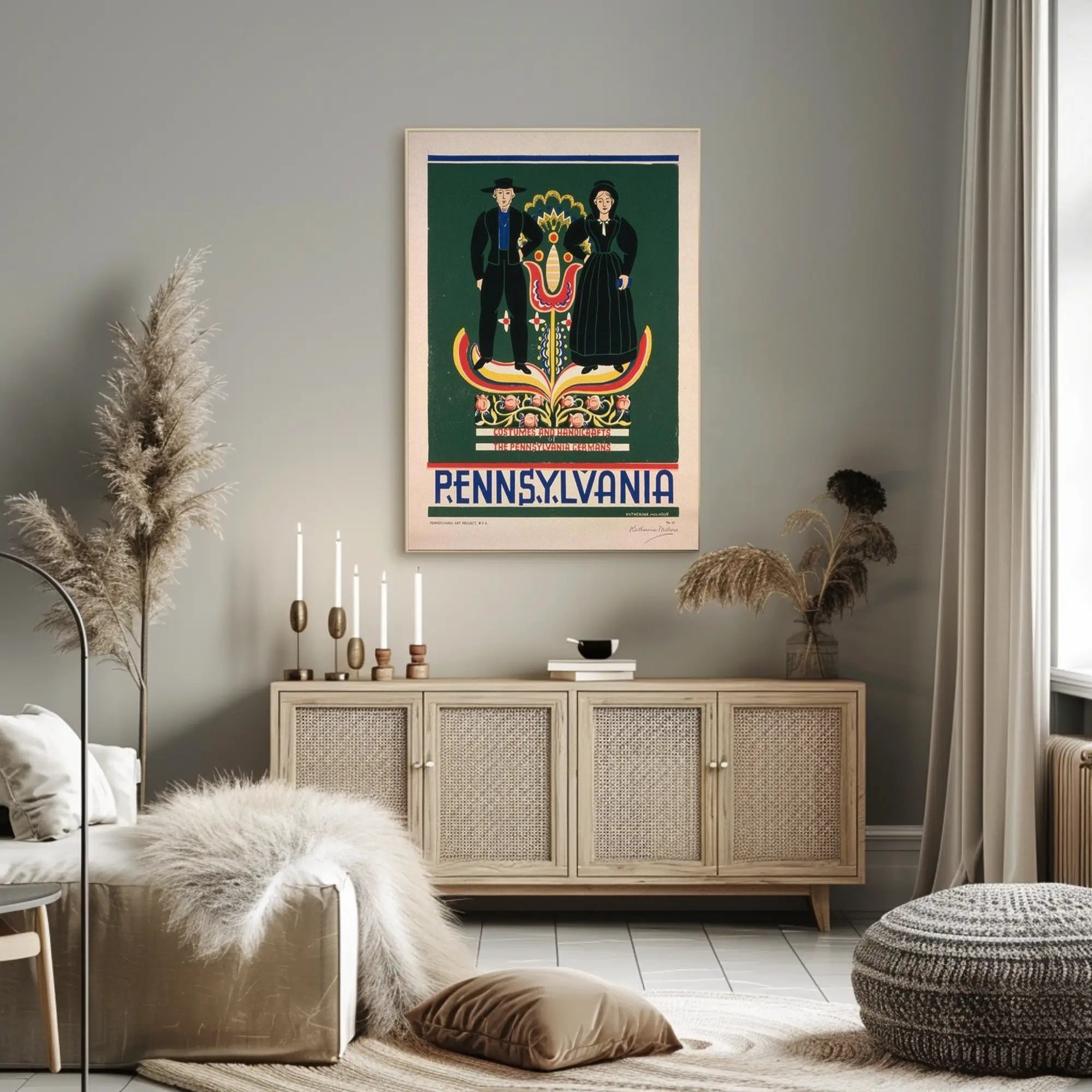 Costumes and Handicrafts of the Pennsylvania Germans Poster PosterGoat