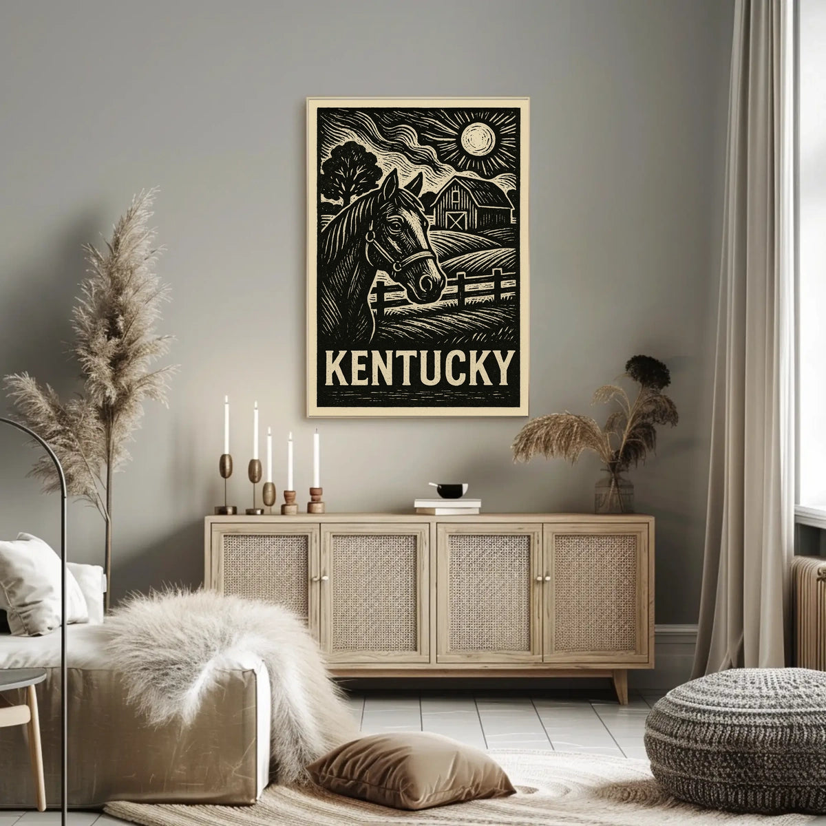 Kentucky Horse And Barn Poster
