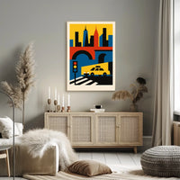Urban Symphony City Poster Geometric Art For Modern Homes