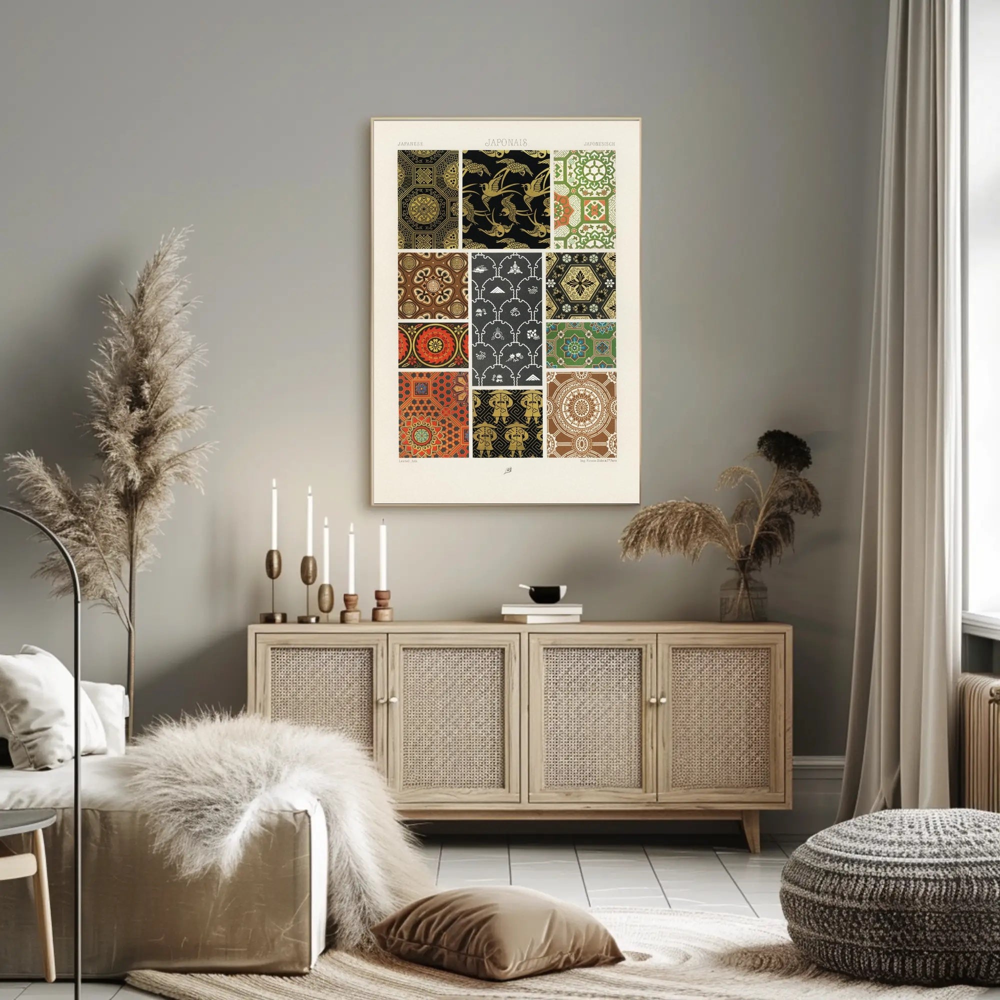 Japanese Pattern Designs Poster