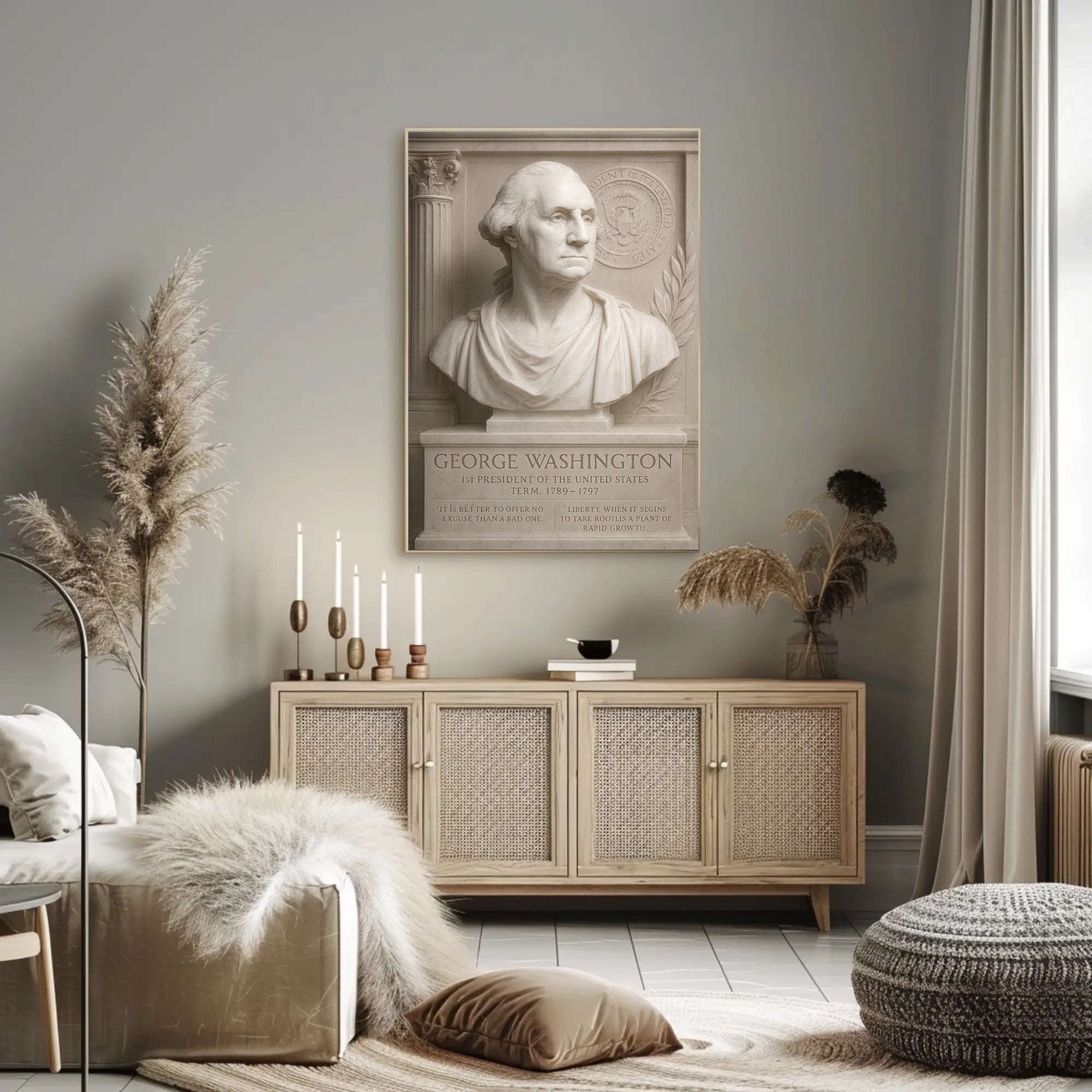 George Washington Bust Classical Historical or Presidential Poster