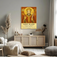 Saint Blaise Patron of Throat Ailments Poster PosterGoat