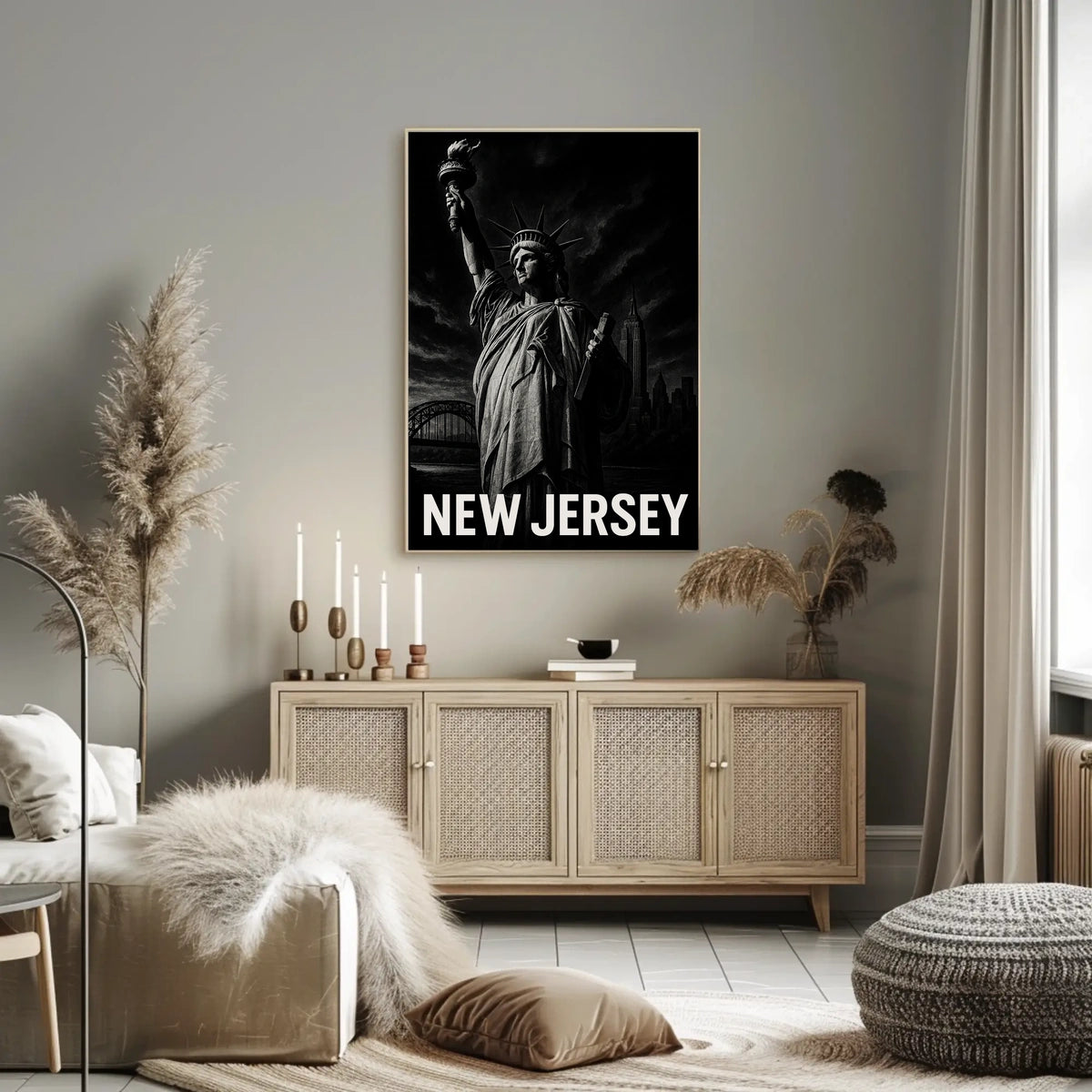 New Jersey Iconic Imagery Poster