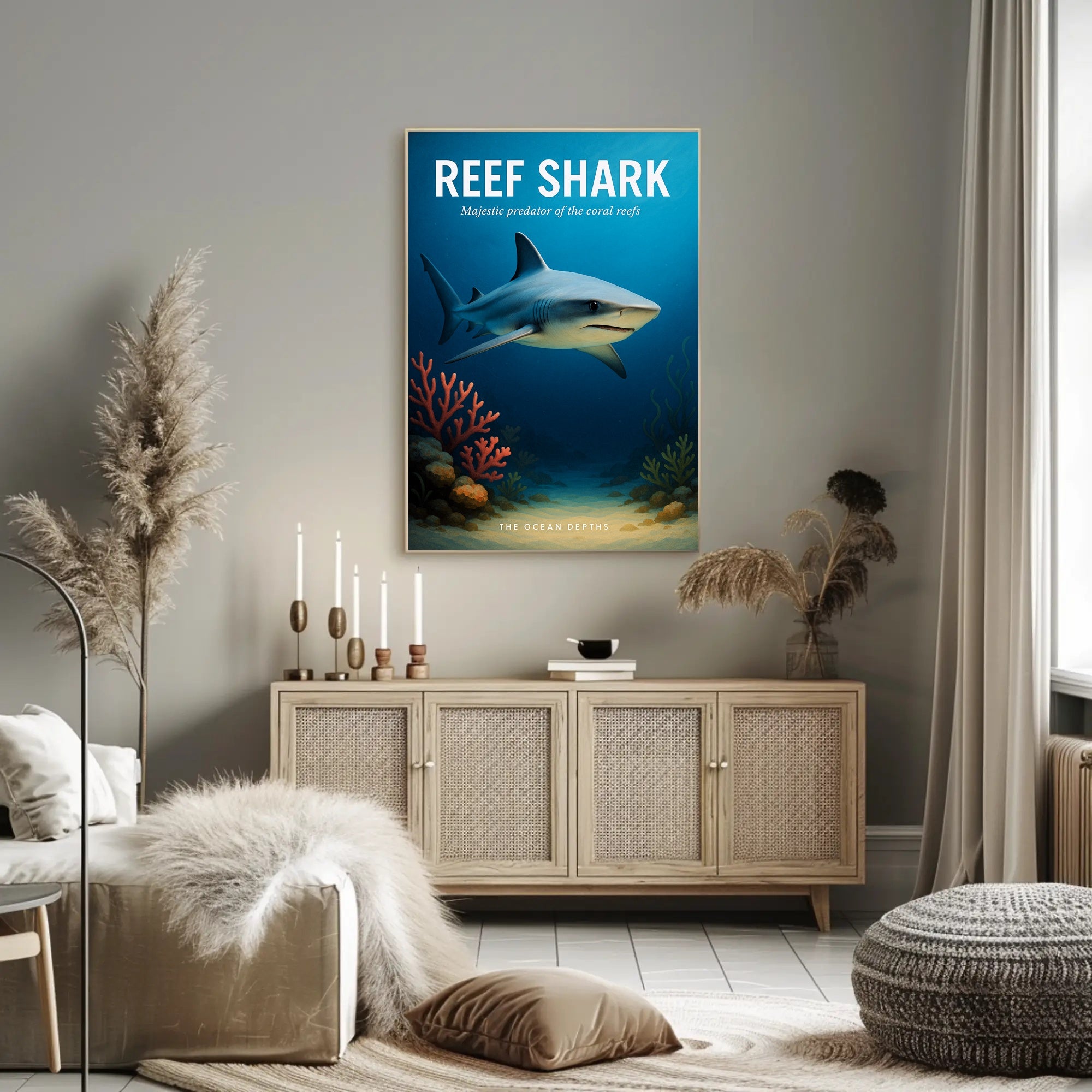 Reef Shark Majestic Predator Poster PosterGoat