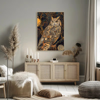 Intricate Owl Fantasy Surrealism Art Print Fantasy or Mythology Poster