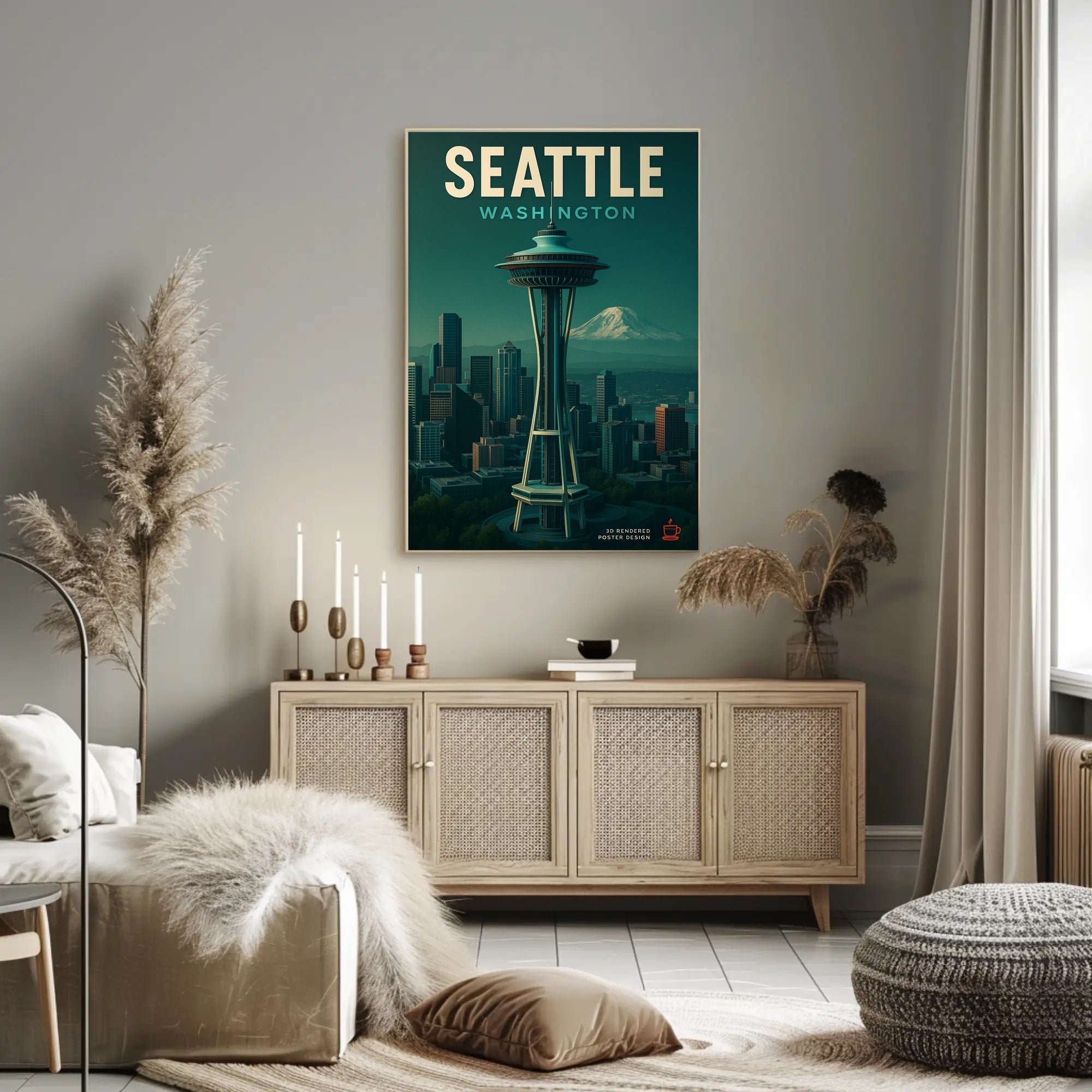 Seattle Skyline Poster PosterGoat