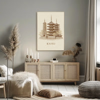 Kyoto Architectural Illustration Poster