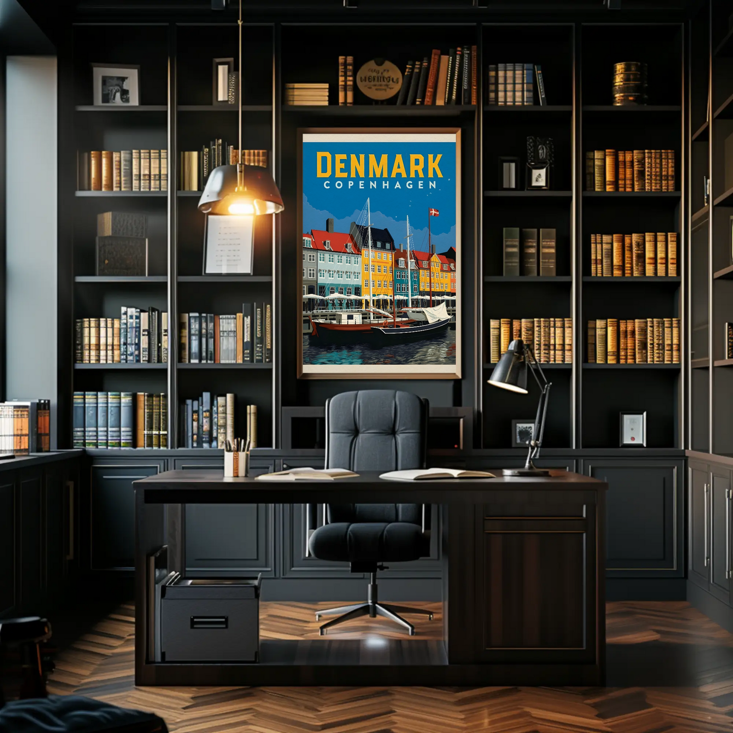 Denmark Copenhagen Vintage Poster